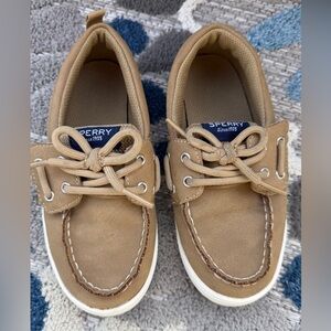 Sperry Boys Boat Shoes Tan Beige Size 12M Kids Loafers Slip-ons